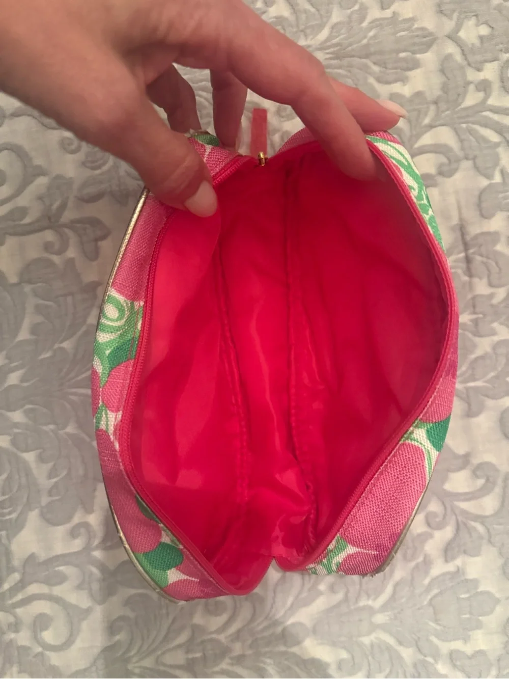 Lilly Pulitzer Pink Floral Cosmetic Pouch